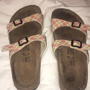Birkis by Birkenstock sandal- plaid